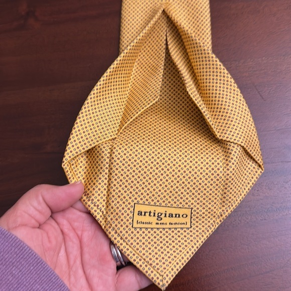 ARTIGIANO Seven Fold Silk Neck Tie - Picture 4 of 5